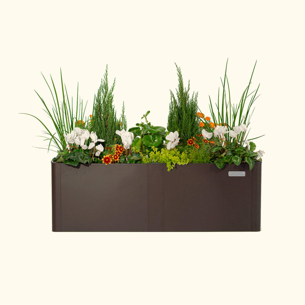 Greenhaus Gardening 17" Tall Modern 27" x 53" Metal Raised Garden Bed