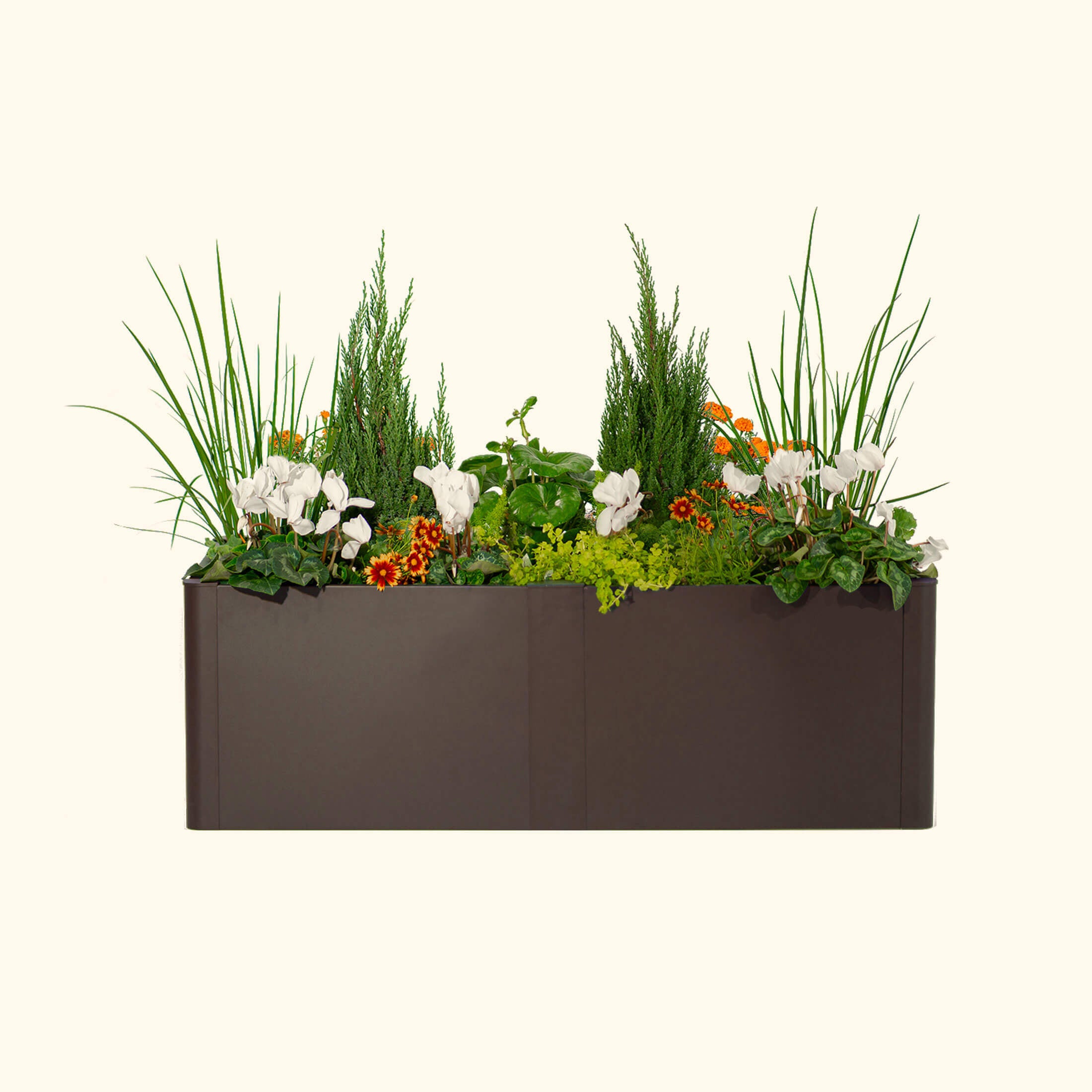 Greenhaus Gardening 17" Tall Modern Metal Raised Garden Bed 27" x 53"