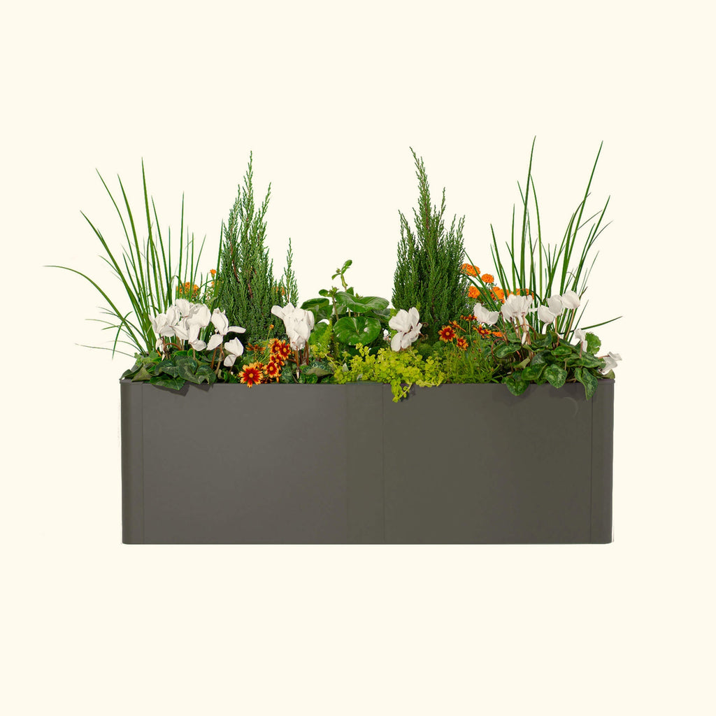 Greenhaus Gardening 17" Tall Modern Metal Raised Garden Bed 27" x 53"
