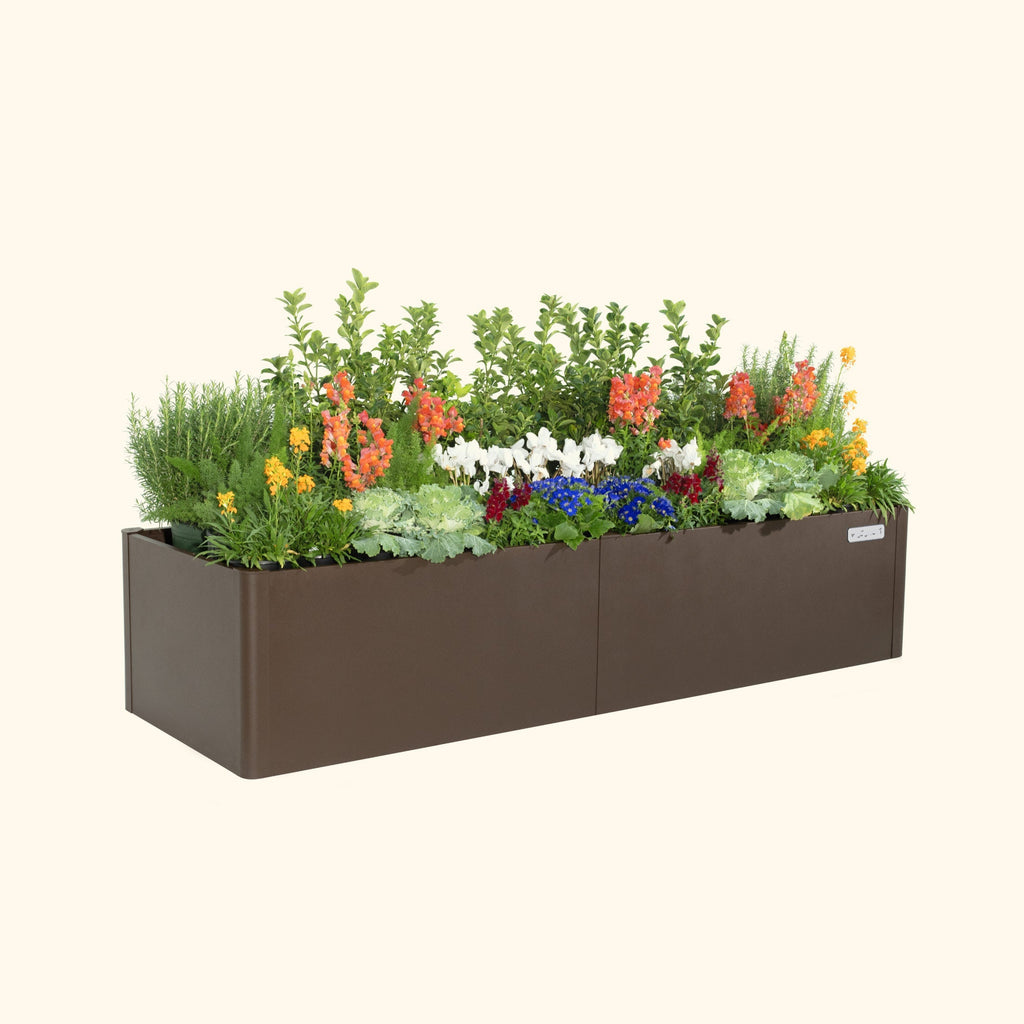 Greenhaus Gardening 17-Inch Modern Metal Raised Garden Bed 27" × 83"