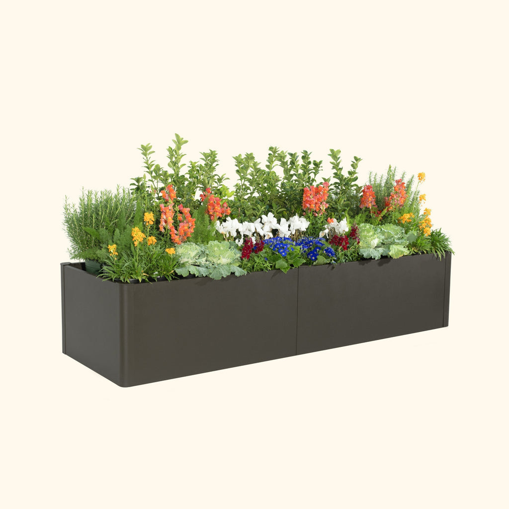 Greenhaus Gardening 17" Tall Modern Metal Raised Garden Bed 27" x 83"