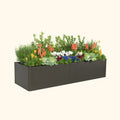 Greenhaus Gardening 17" Tall Modern Metal Raised Garden Bed 27" x 83"