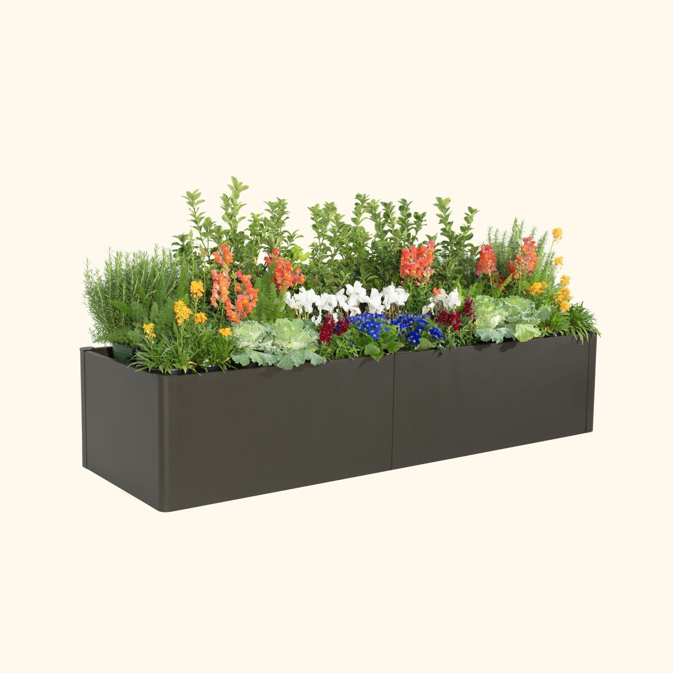 Greenhaus Gardening 17" Tall Modern Metal Raised Garden Bed 27" x 83"