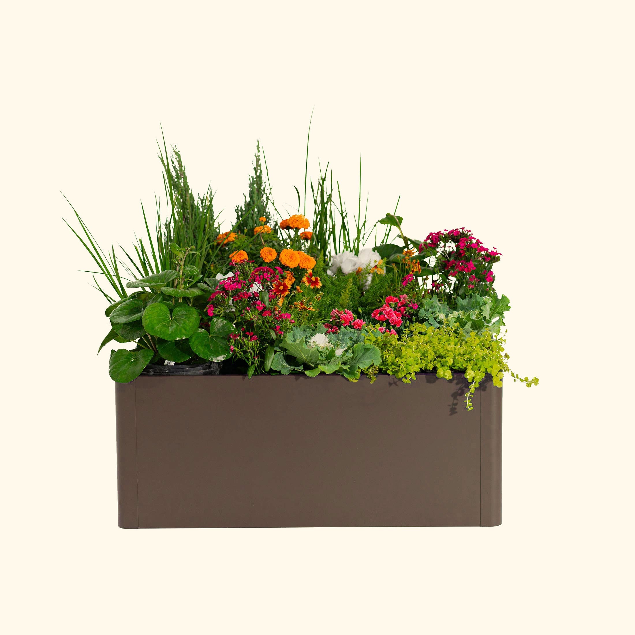 Greenhaus Gardening 17" Tall Modern 42" x 42" Metal Raised Garden Bed