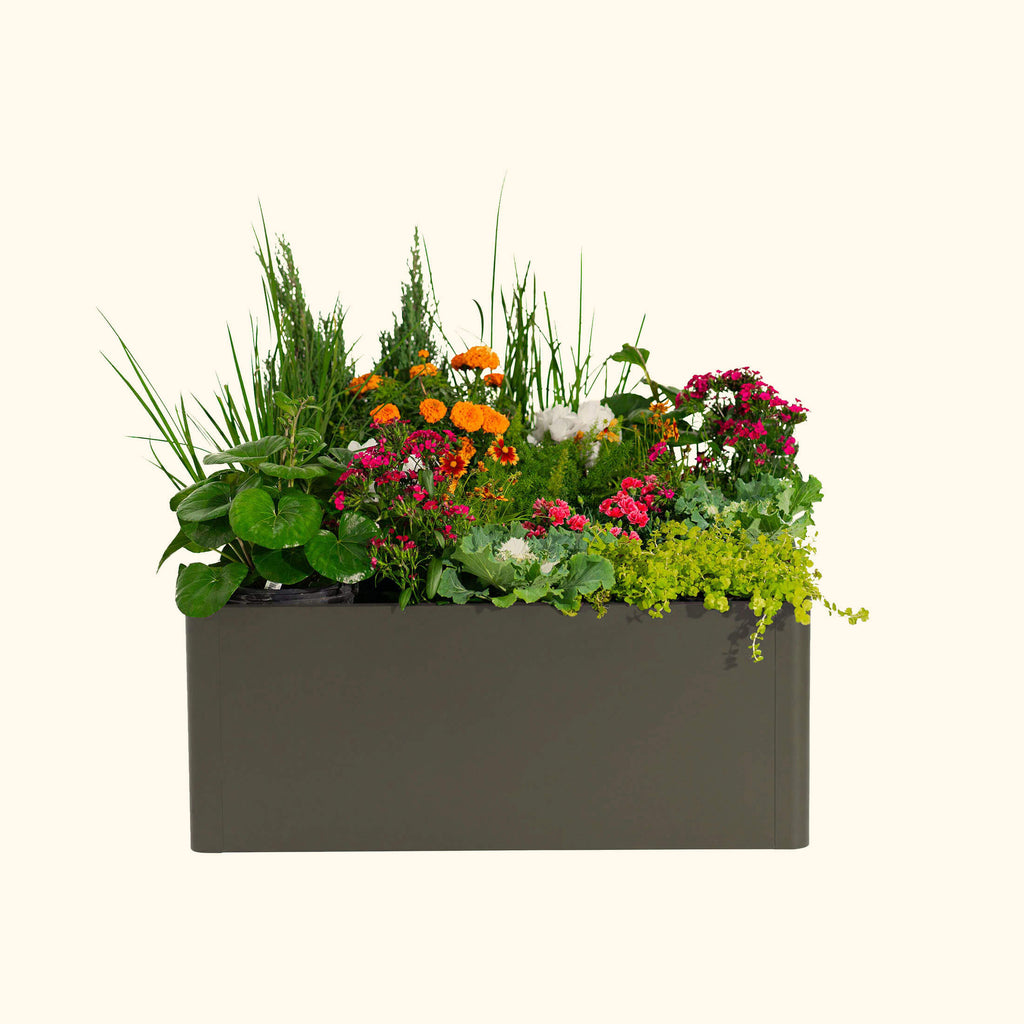 Greenhaus Gardening 17" Tall Modern 42" x 42" Metal Raised Garden Bed