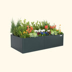 Greenhaus Gardening 17" Tall Modern 42" x 83" Metal Raised Garden Bed