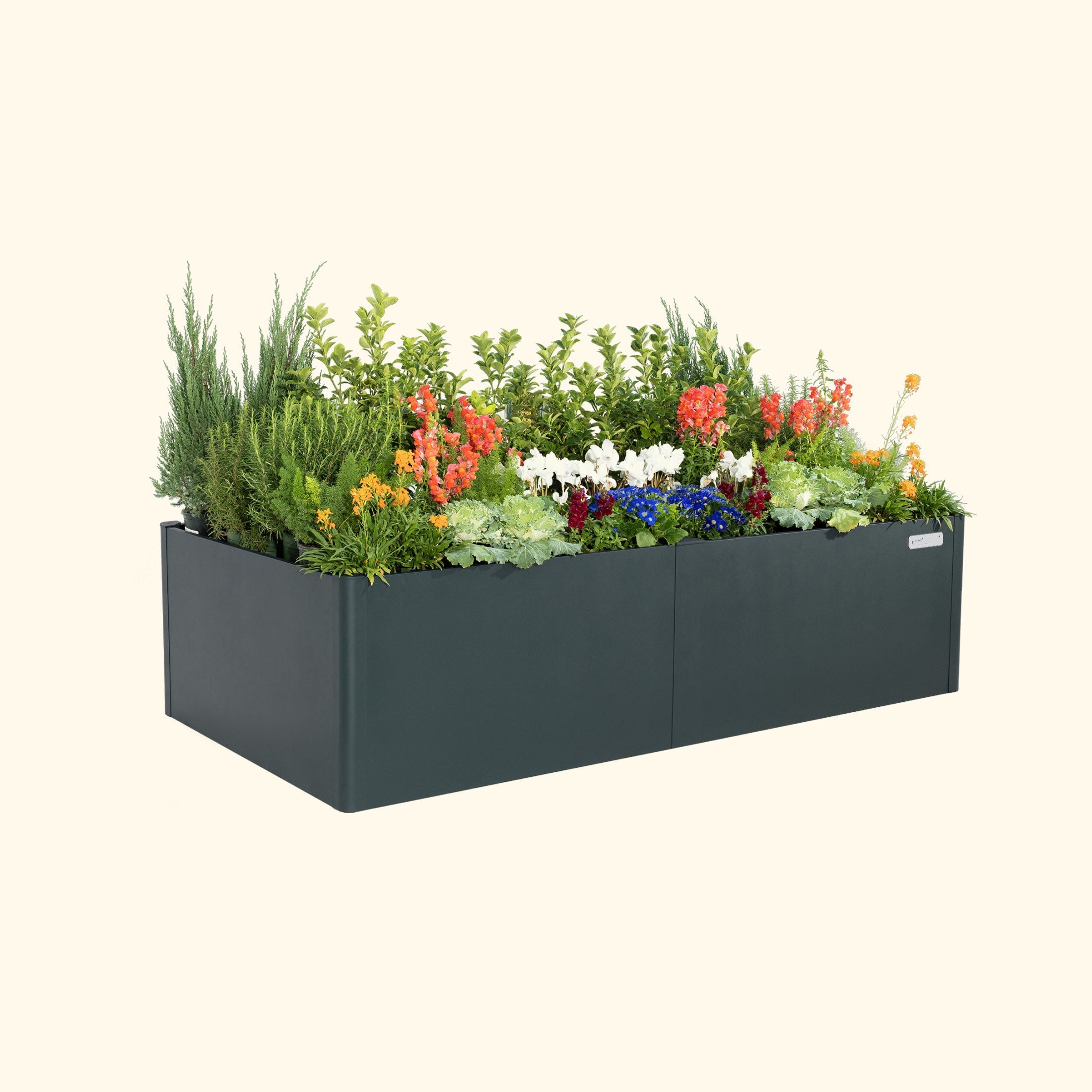 Greenhaus Gardening 17" Tall Modern 42" x 83" Metal Raised Garden Bed