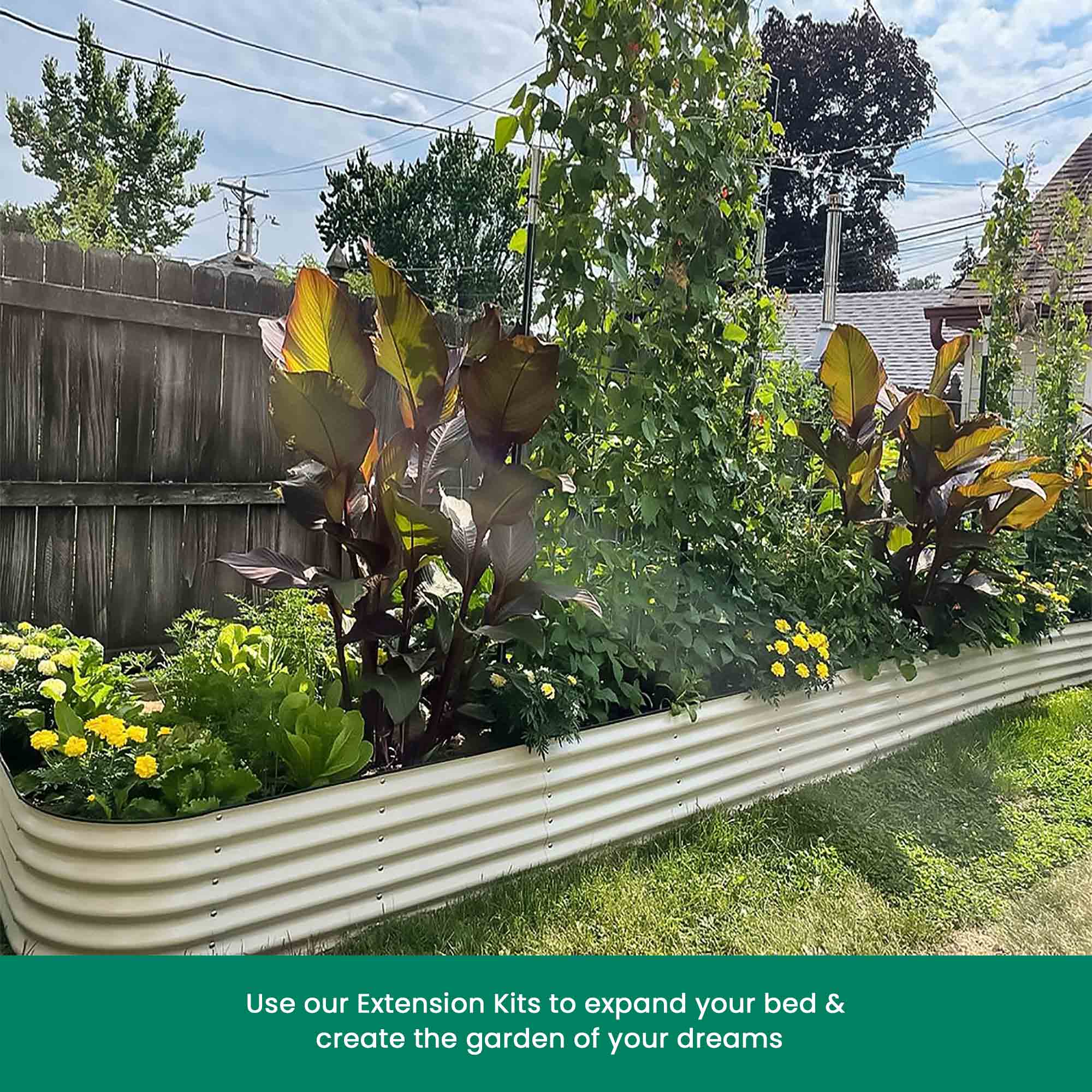 Greenhaus Gardening 17" Tall 2' Raised Garden Bed Extension Kit