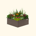 Greenhaus Gardening 17" Tall Modern 42" x 42" Metal Raised Garden Bed