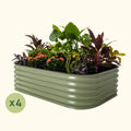 Greenhaus Gardening 4-Pack Raised Garden Bed Kit with Multiple Layouts