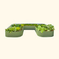 Greenhaus Gardening 17-Inch U-Shaped Steel Raised Garden Bed Kit