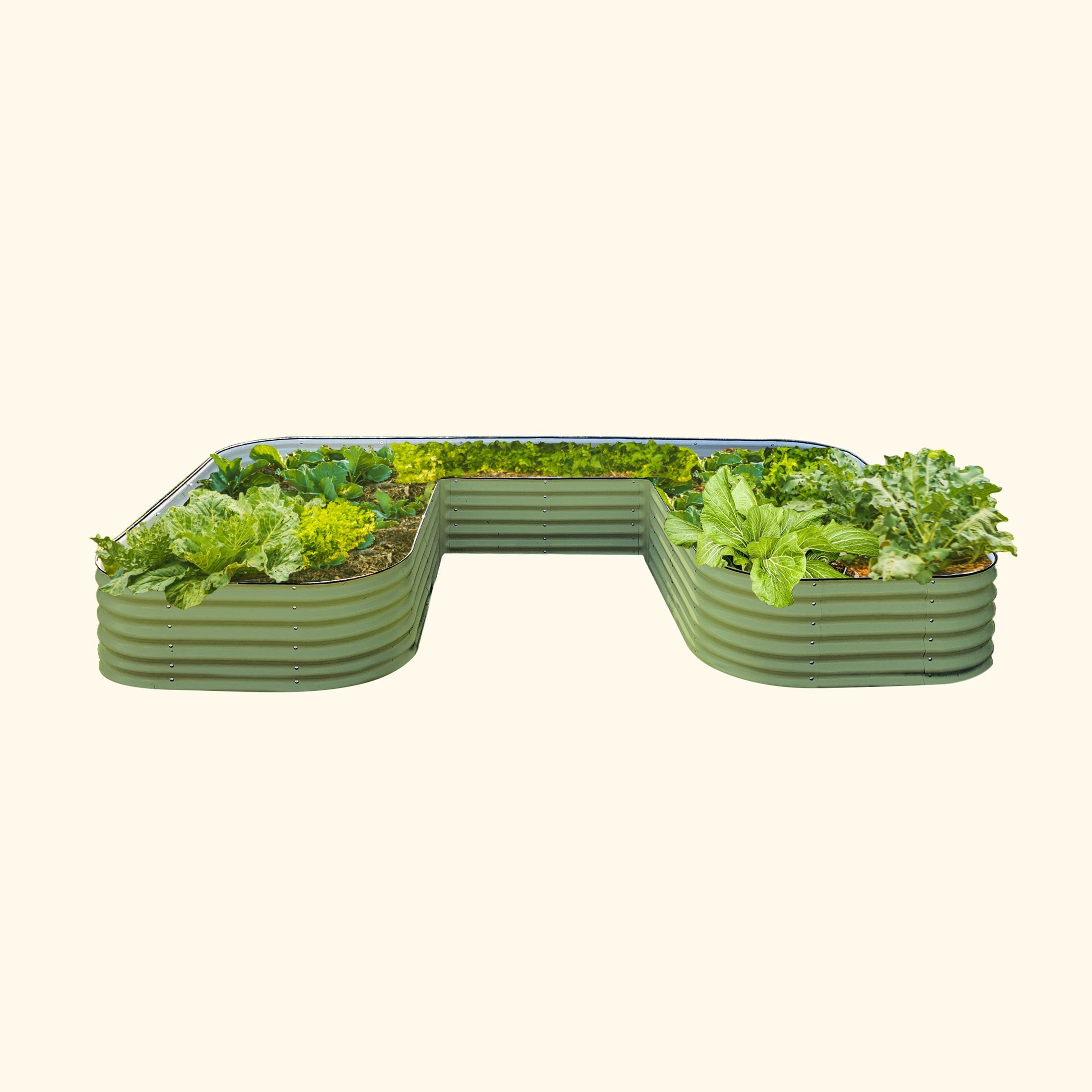 Greenhaus Gardening 17-Inch U-Shaped Steel Raised Garden Bed Kit