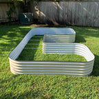 Greenhaus Gardening 17-Inch U-Shaped Steel Raised Garden Bed Kit