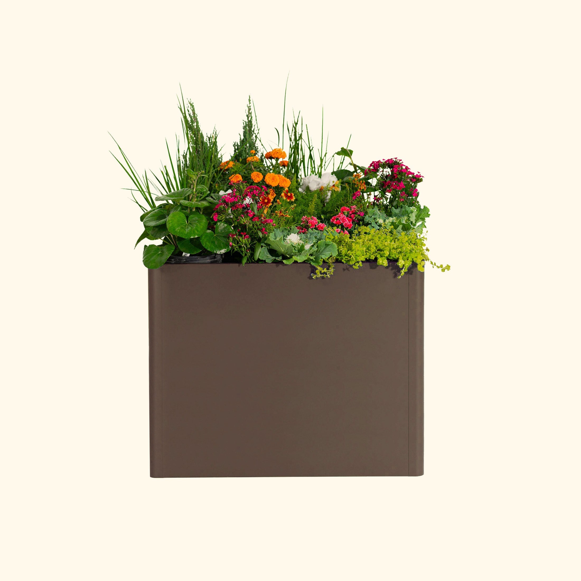 Greenhaus Gardening 32" Extra Tall Modern 42" x 42" Metal Raised Garden Bed