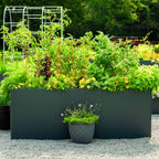 Greenhaus Gardening 42" × 83" Modern Metal Raised Garden Bed with Floor