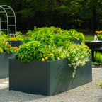 Greenhaus Gardening 42" × 83" Modern Metal Raised Garden Bed with Floor