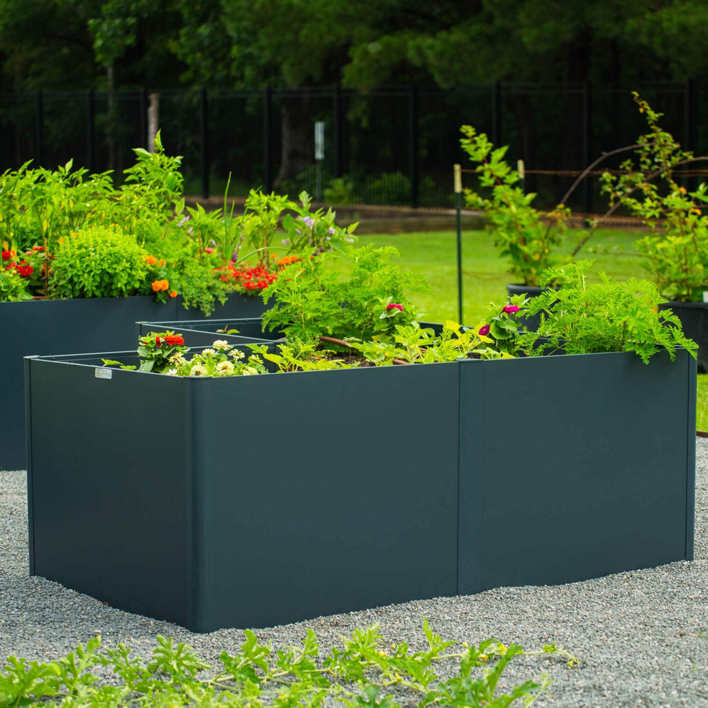 Greenhaus Gardening 83" × 83" Modern L-Shaped Raised Garden Bed