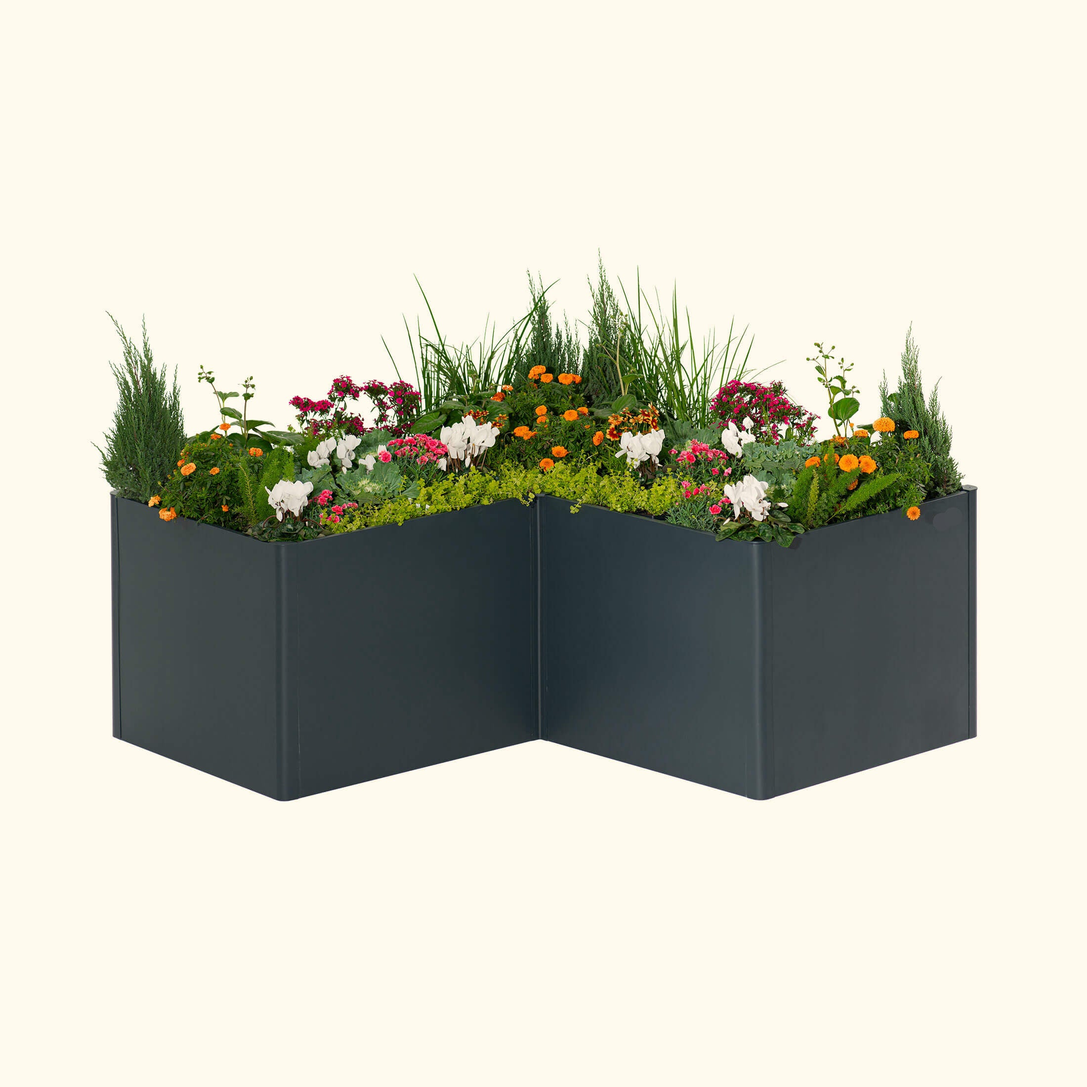 Greenhaus Gardening 83" × 83" Modern L-Shaped Raised Garden Bed