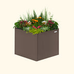 Greenhaus Gardening 32" Extra Tall Modern 42" x 42" Metal Raised Garden Bed