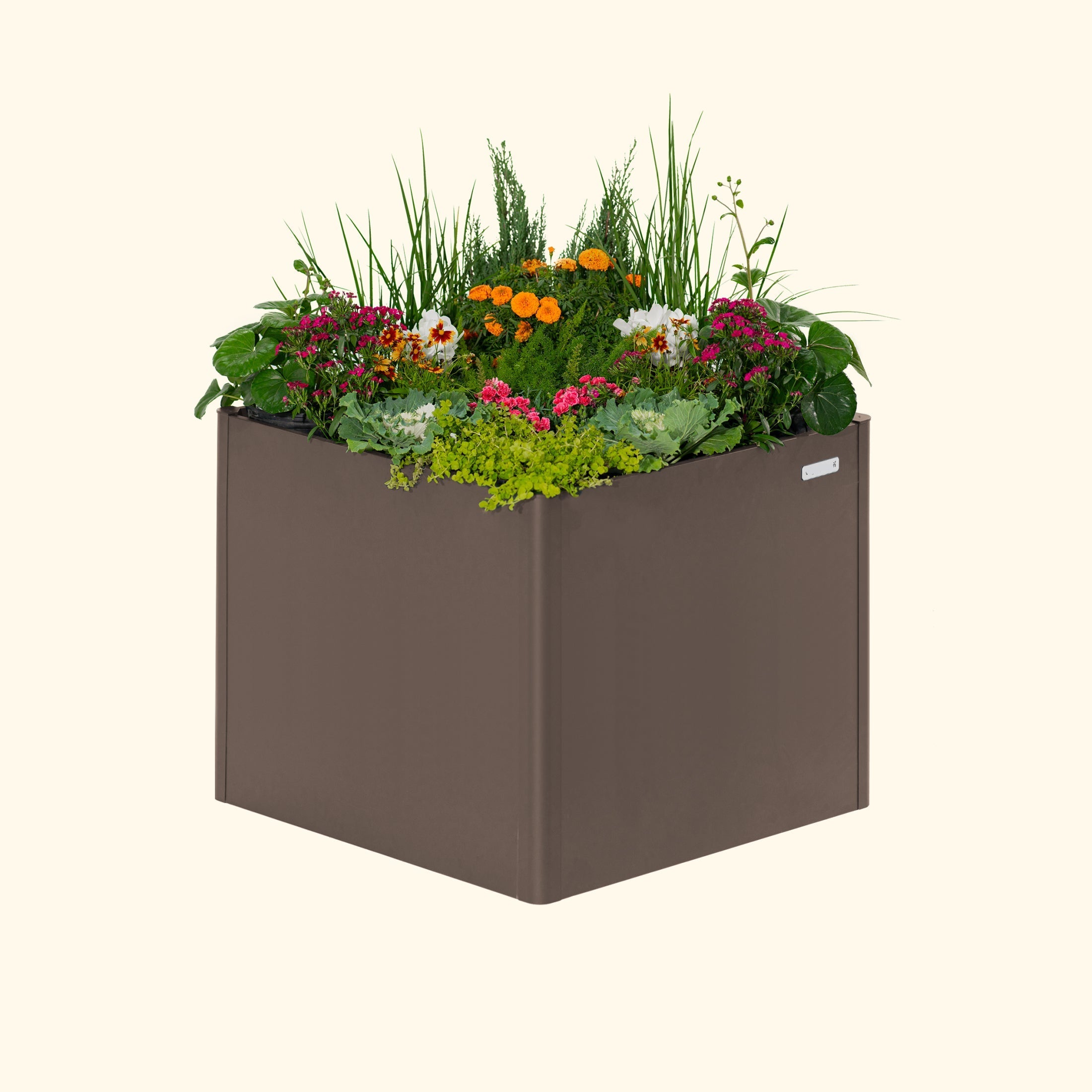 Greenhaus Gardening 32" Extra Tall Modern 42" x 42" Metal Raised Garden Bed