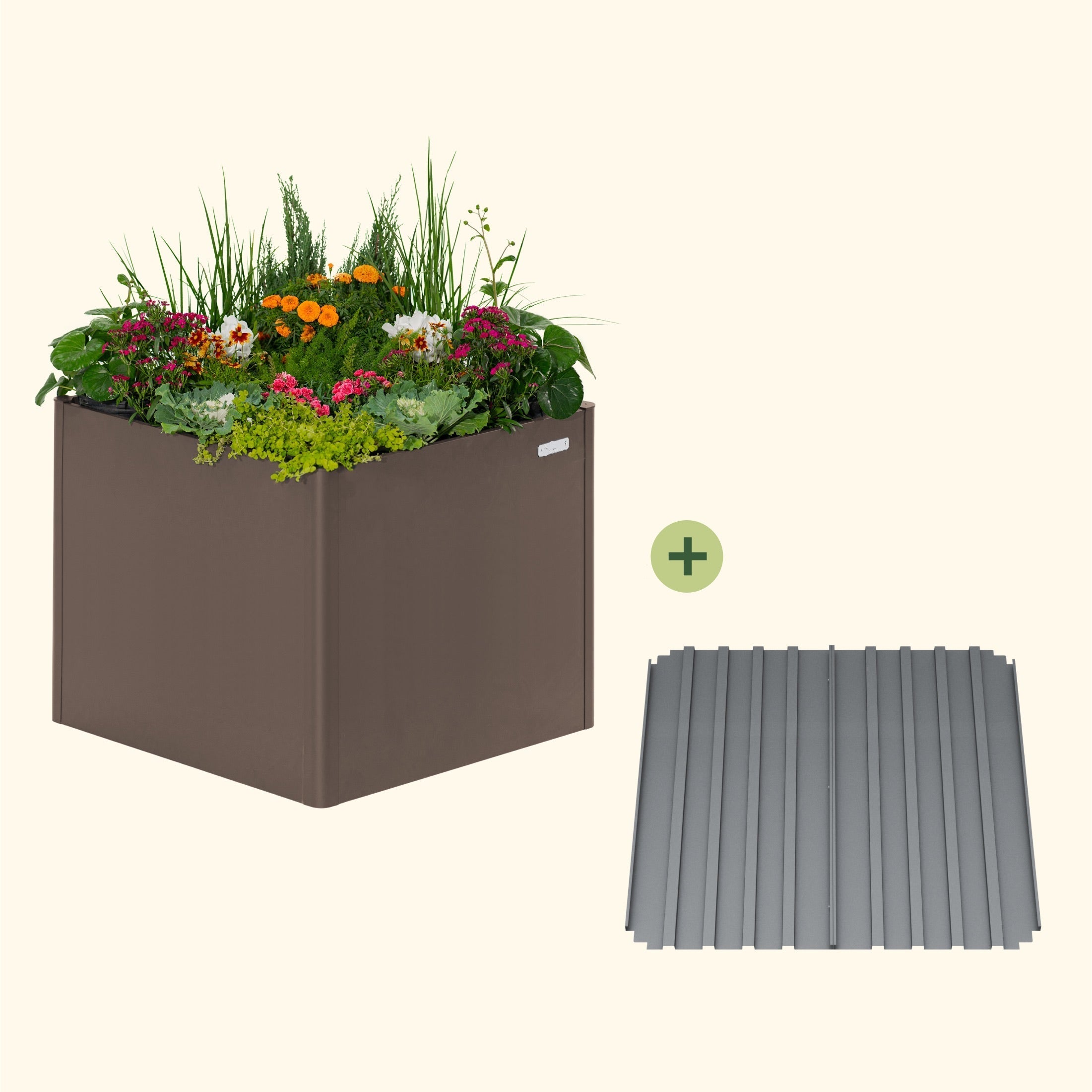 Greenhaus Gardening 42" × 42" Raised Garden Bed for Vegetables and Flowers