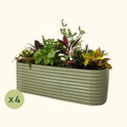 Greenhaus Gardening 4-Pack 32" Extra Tall 10-in-1 Jumbo Modular Metal Raised Garden Bed Kit