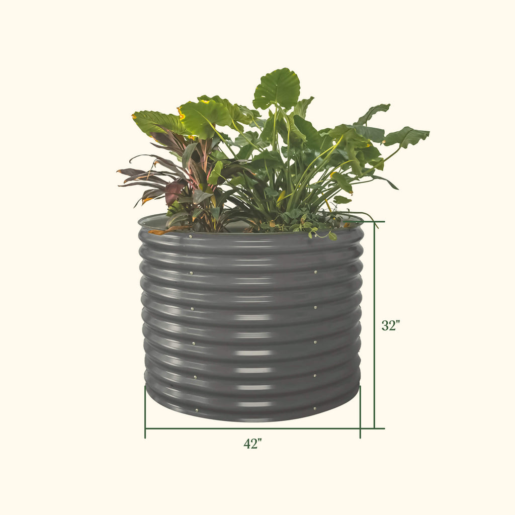 Greenhaus Gardening Extra Tall Round Steel Raised Garden Bed Kit