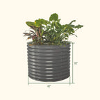Greenhaus Gardening Extra Tall Round Steel Raised Garden Bed Kit
