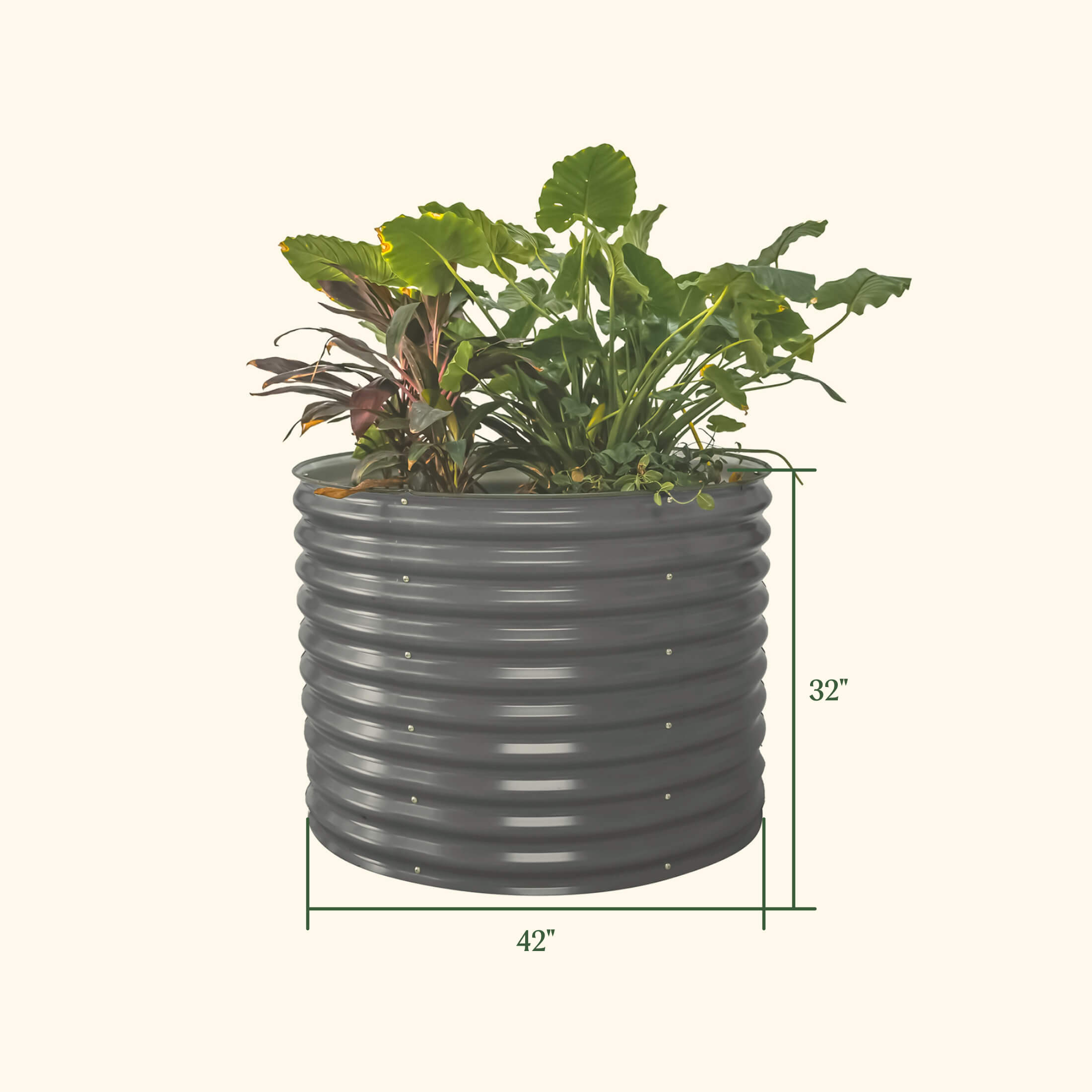 Greenhaus Gardening Extra Tall Round Steel Raised Garden Bed Kit