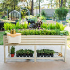 Greenhaus Gardening Elevated Garden Bed 2x6 with Wheels & Storage Raised Planter Box