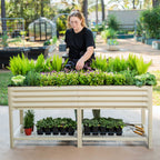Greenhaus Gardening Elevated Garden Bed 2x6 with Wheels & Storage Raised Planter Box