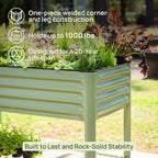 Greenhaus Gardening Elevated Garden Bed 2x6 with Wheels & Storage Raised Planter Box