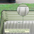Greenhaus Gardening Elevated Garden Bed 2x6 with Wheels & Storage Raised Planter Box