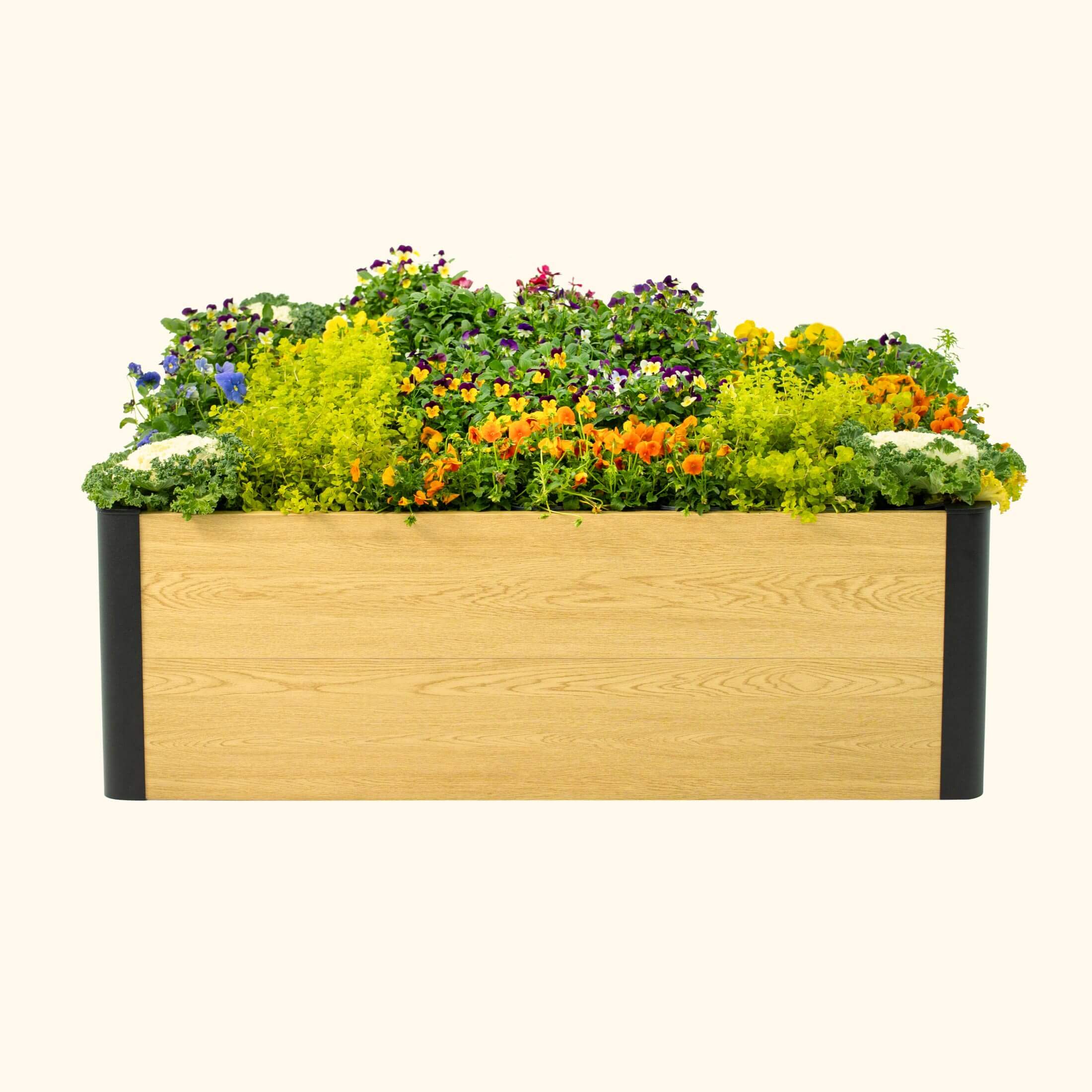 Greenhaus Gardening 4' × 4' EverGrove Woodgrain Raised Garden Bed