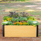 Greenhaus Gardening 4' × 4' EverGrove Woodgrain Raised Garden Bed