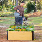 Greenhaus Gardening 4' × 4' EverGrove Woodgrain Raised Garden Bed