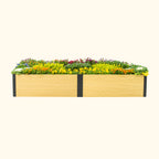 Greenhaus Gardening 4' x 8' Metal Raised Garden Bed with Woodgrain Finish