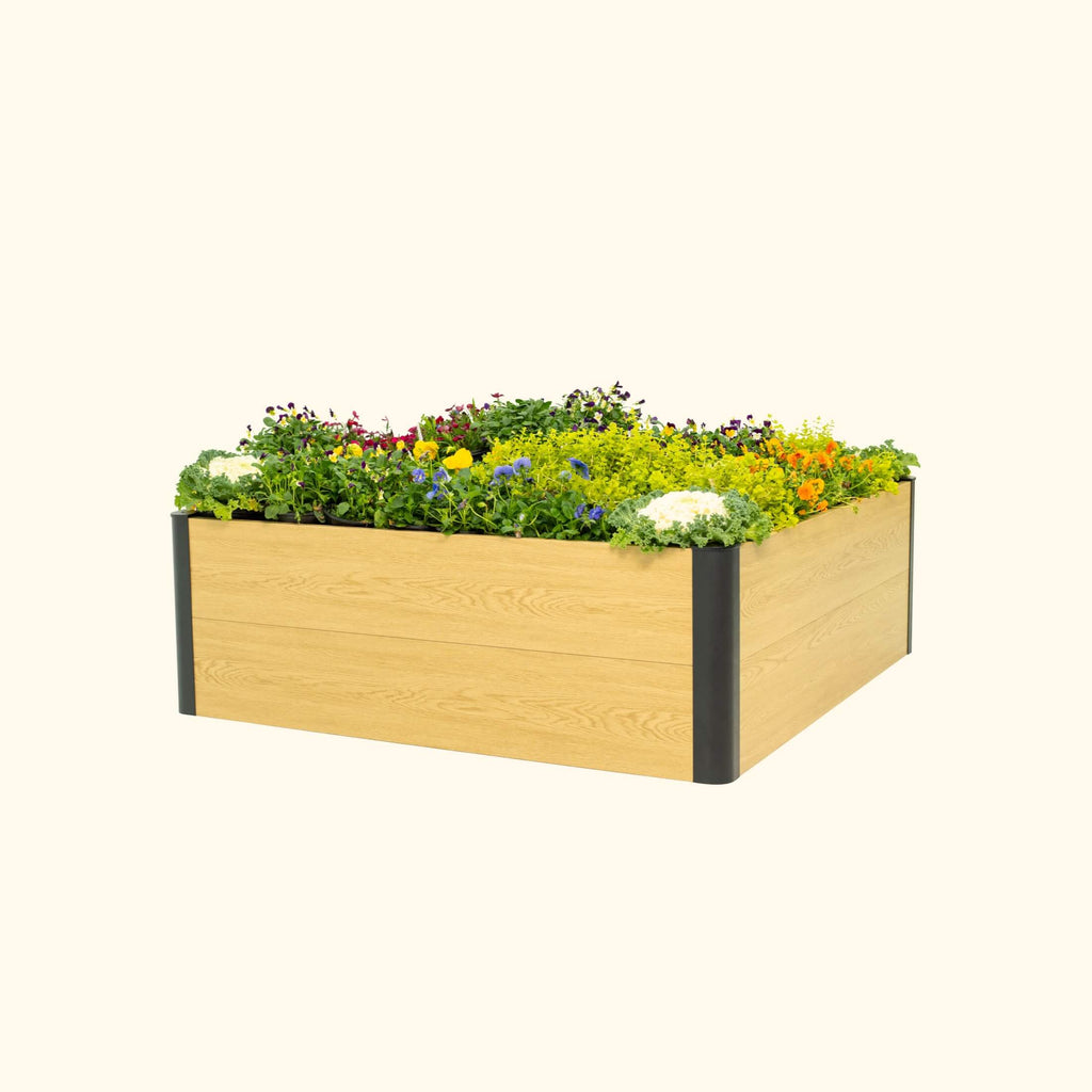 Greenhaus Gardening 4' × 4' EverGrove Woodgrain Raised Garden Bed