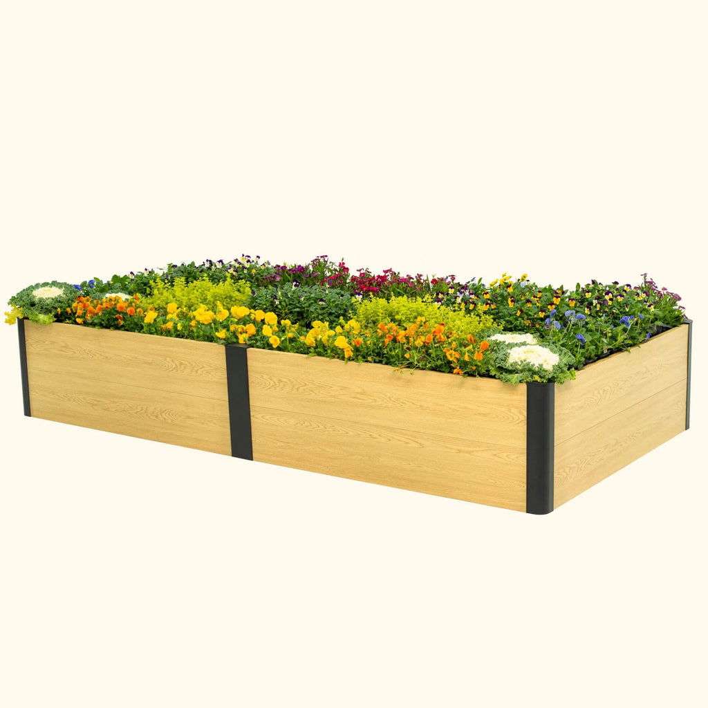 Greenhaus Gardening 4' × 8' Metal Raised Bed for Flowers and Vegetables