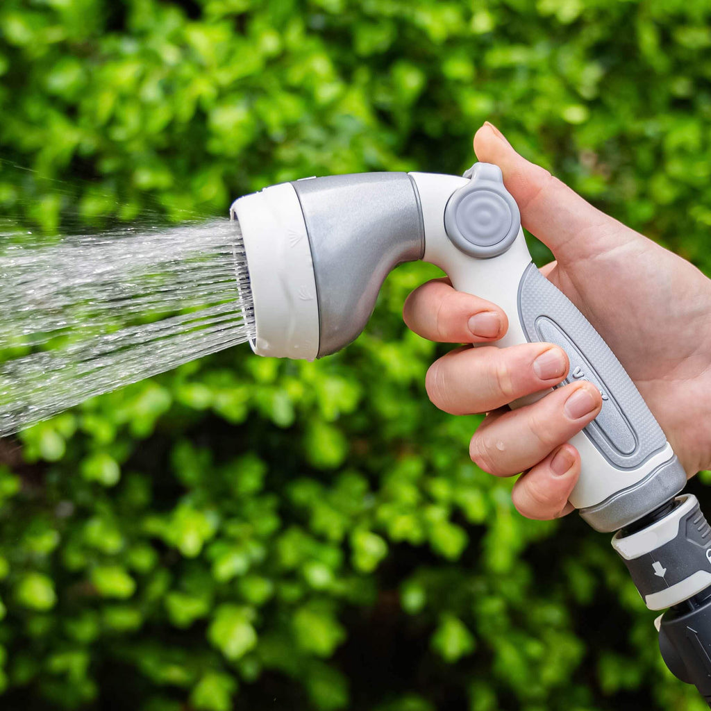 Greenhaus Gardening Retractable Hose Reel with Tangle-Free High-Flow Hose
