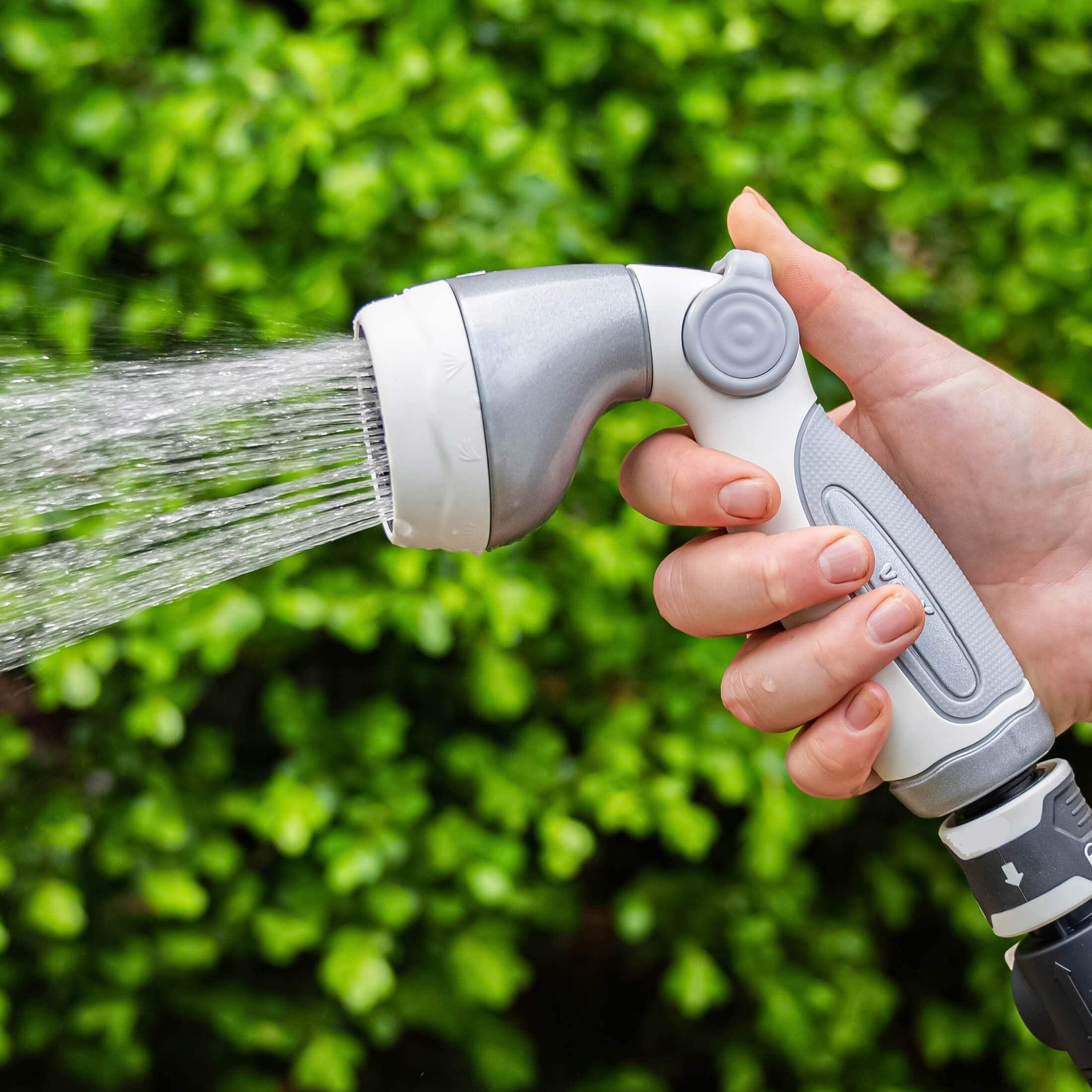 Greenhaus Gardening Retractable Hose Reel with Tangle-Free High-Flow Hose