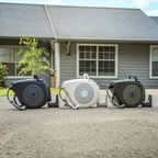 Greenhaus Gardening Retractable Hose Reel with Tangle-Free High-Flow Hose