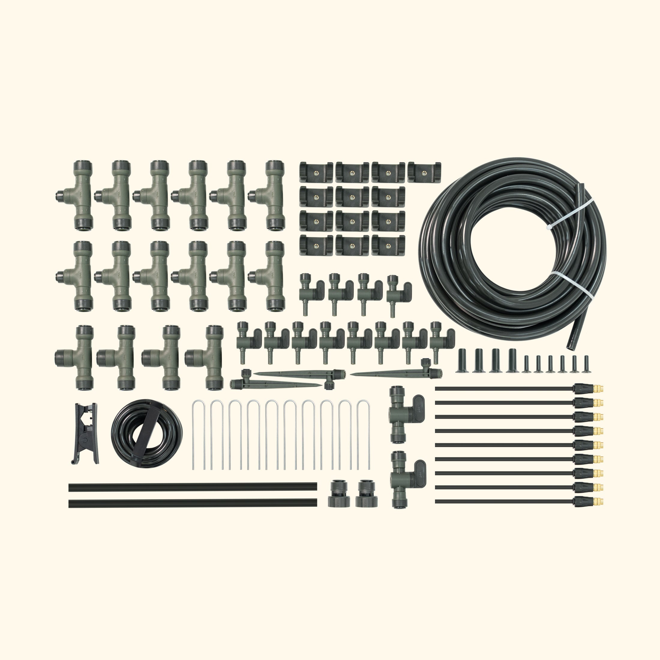 Greenhaus Gardening Raised Bed Irrigation Kit with Mist Sprayers and Sprinklers