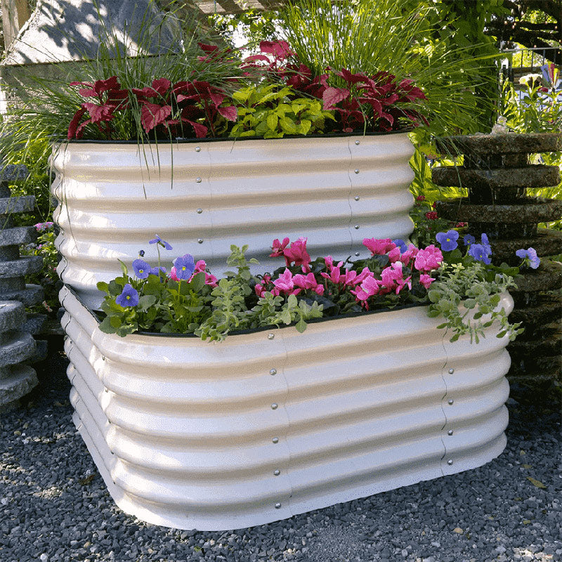 Greenhaus Gardening Two-Level Metal Raised Garden Bed Kit