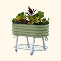 Greenhaus Gardening Self-Watering Elevated Garden Bed with Wheels & Storage Shelf Planter