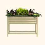 Greenhaus Gardening Elevated Garden Bed 2x4 with Wheels & Drainage Planter