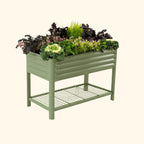 Greenhaus Gardening Elevated Garden Bed 2x4 with Wheels & Drainage Planter
