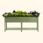 Greenhaus Gardening Elevated Garden Bed 2x6 with Wheels & Storage Raised Planter Box