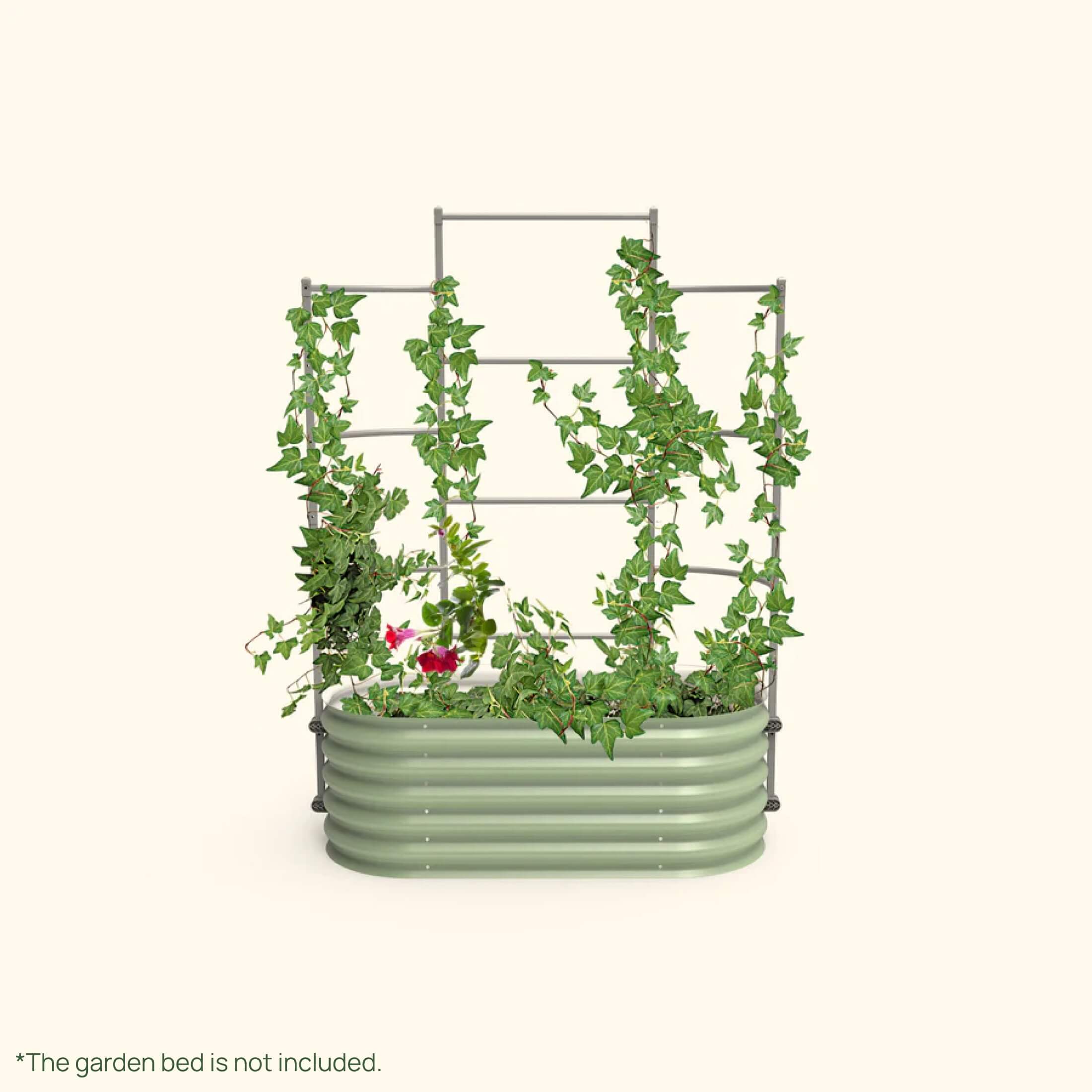 Greenhaus Gardening Metal Garden Trellis for Raised Beds, Outdoor Plant Support