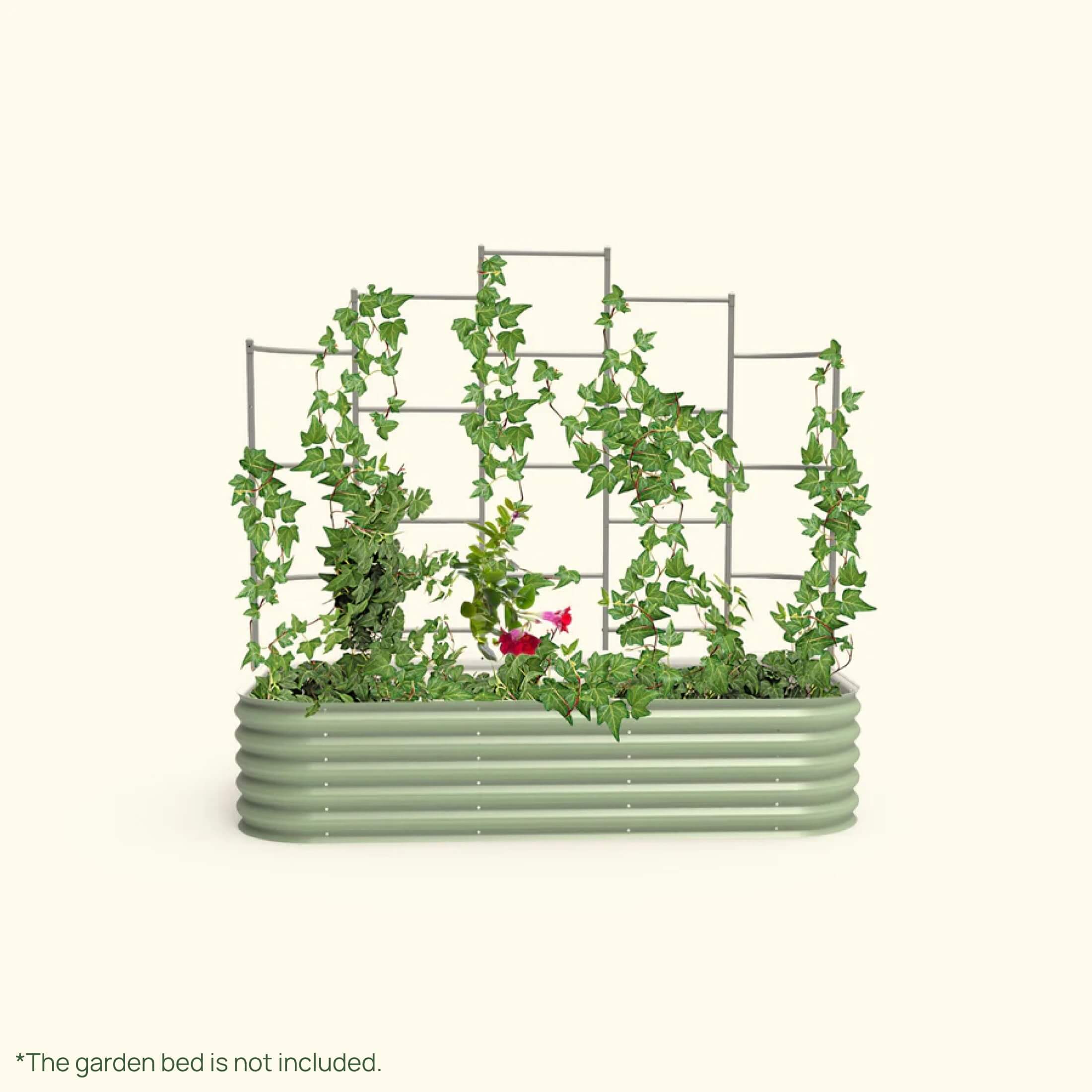 Greenhaus Gardening Metal Garden Trellis for Raised Beds, Outdoor Plant Support